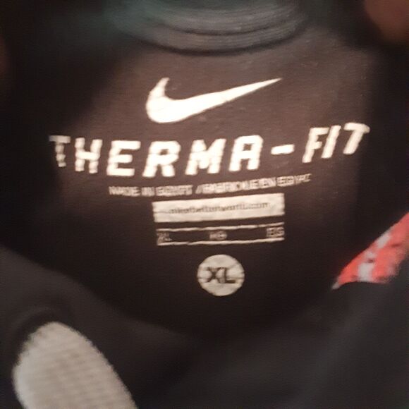 Nike Hoodie Men's XL Therma-Fit Pullover Sweatshirt Embroidered Black - Picture 4 of 7